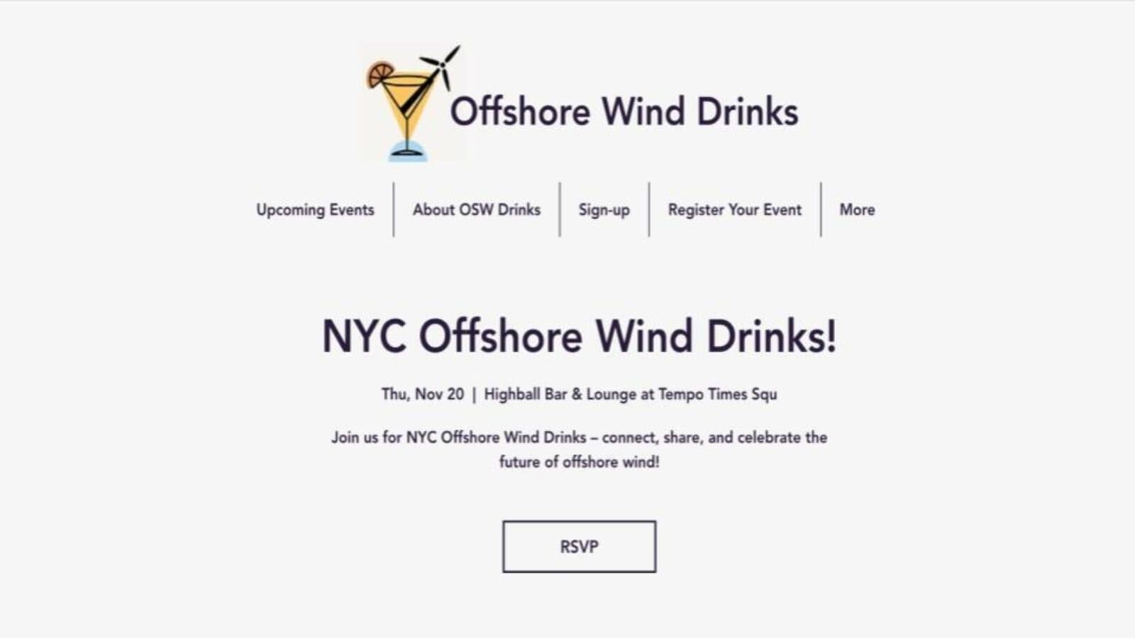 NYC Offshore Wind Drinks!