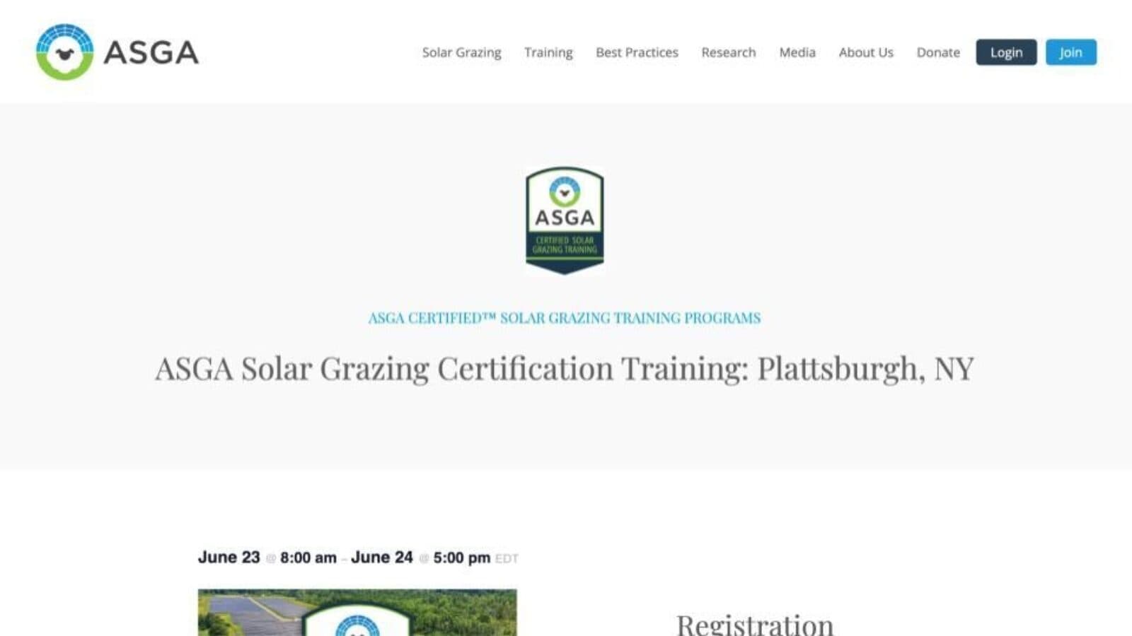 ASGA Certified Solar Grazing Workshop: Plattsburgh, NY